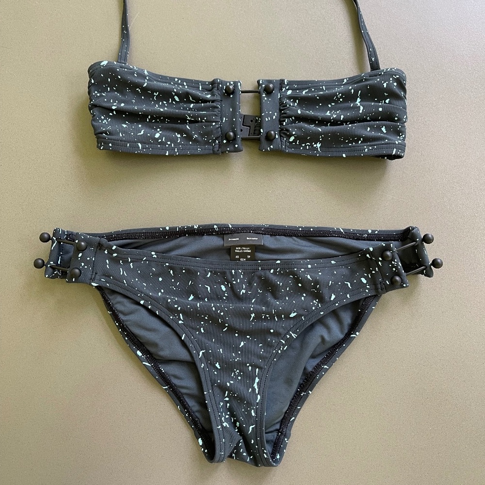 Proenza Schouler printed bikini with metal hardware XS